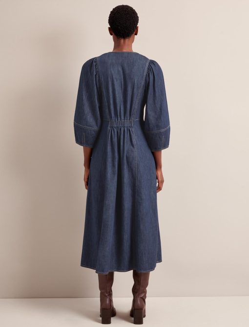 Jude Denim Maxi Dress - Dark Blue - 图片 9