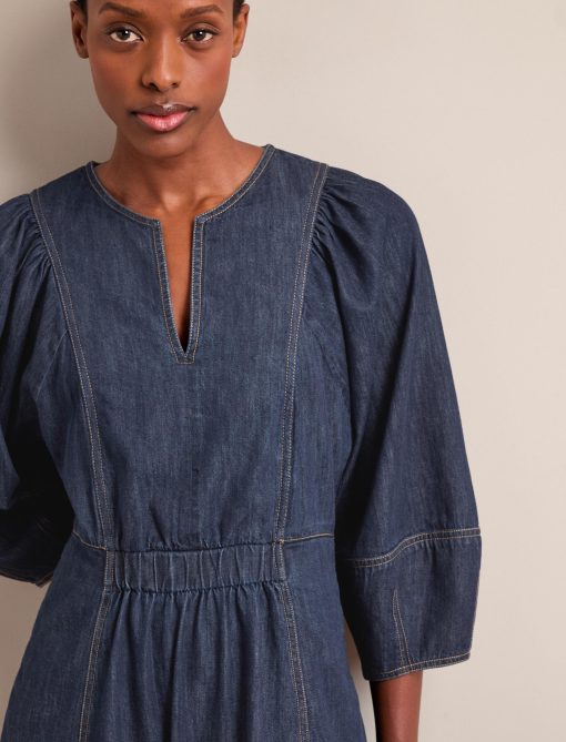 Jude Denim Maxi Dress - Dark Blue - 图片 2