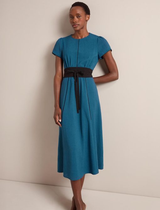Rosie Techni Voile Maxi Dress - Azure Blue - 图片 11