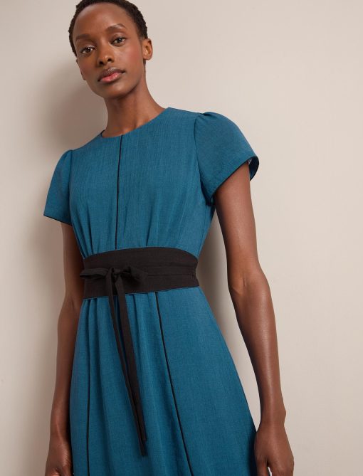 Rosie Techni Voile Maxi Dress - Azure Blue - 图片 7