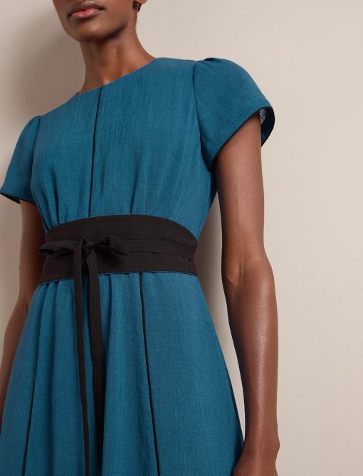 Rosie Techni Voile Maxi Dress - Azure Blue - 图片 3