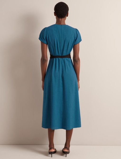 Rosie Techni Voile Maxi Dress - Azure Blue - 图片 12