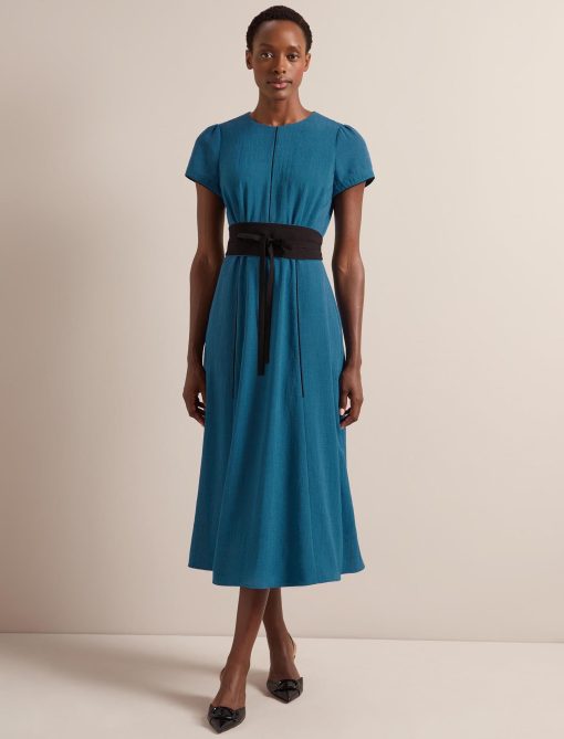 Rosie Techni Voile Maxi Dress - Azure Blue - 图片 6