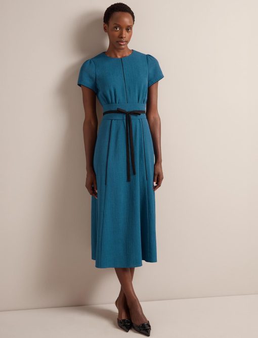 Rosie Techni Voile Maxi Dress - Azure Blue - 图片 4