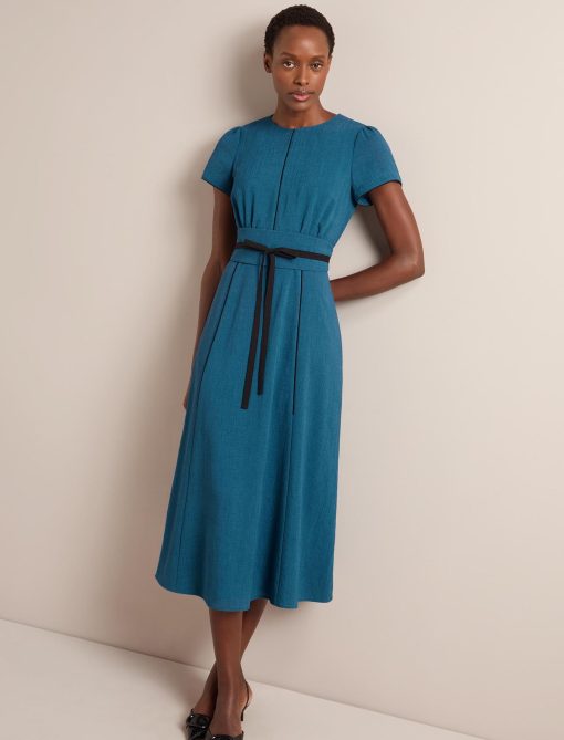 Rosie Techni Voile Maxi Dress - Azure Blue - 图片 9