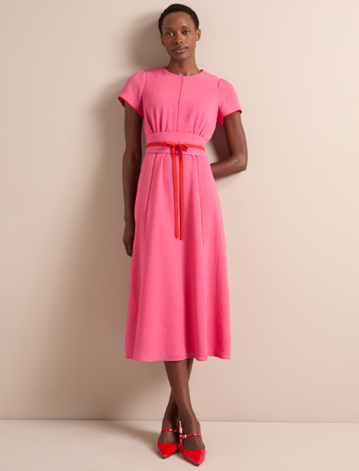 Rosie Techni Voile Maxi Dress - Hot Pink Crimson - 图片 2