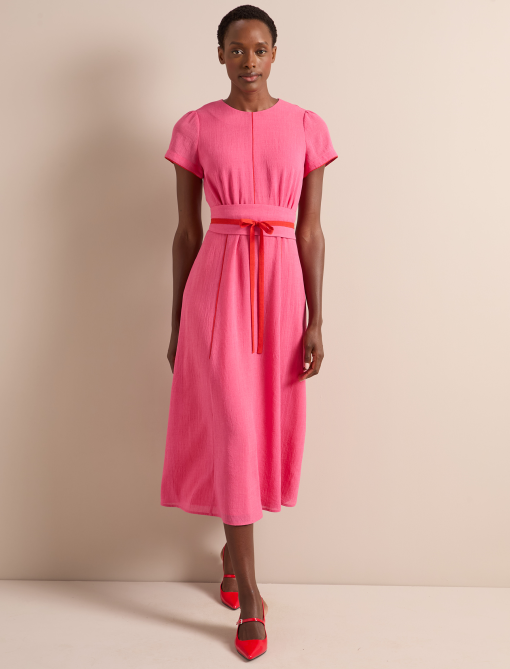 Rosie Techni Voile Maxi Dress - Hot Pink Crimson - 图片 4