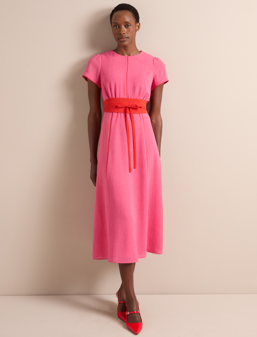 Rosie Techni Voile Maxi Dress - Hot Pink Crimson - 图片 8
