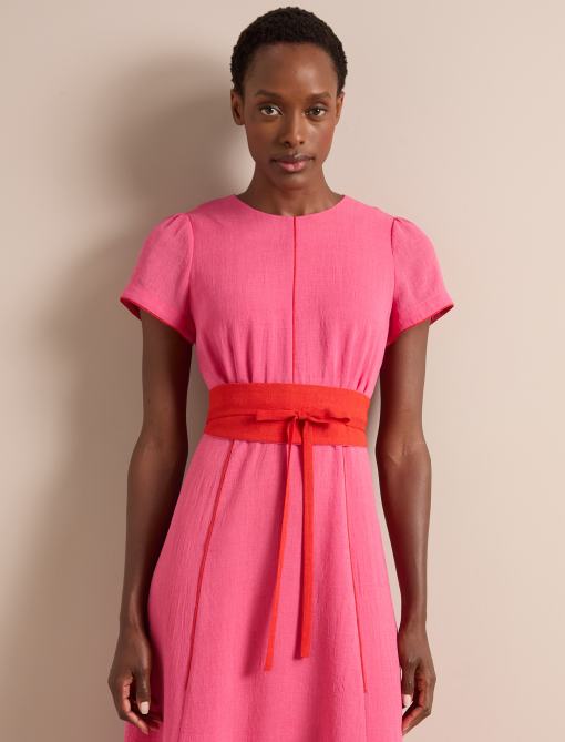 Rosie Techni Voile Maxi Dress - Hot Pink Crimson - 图片 7