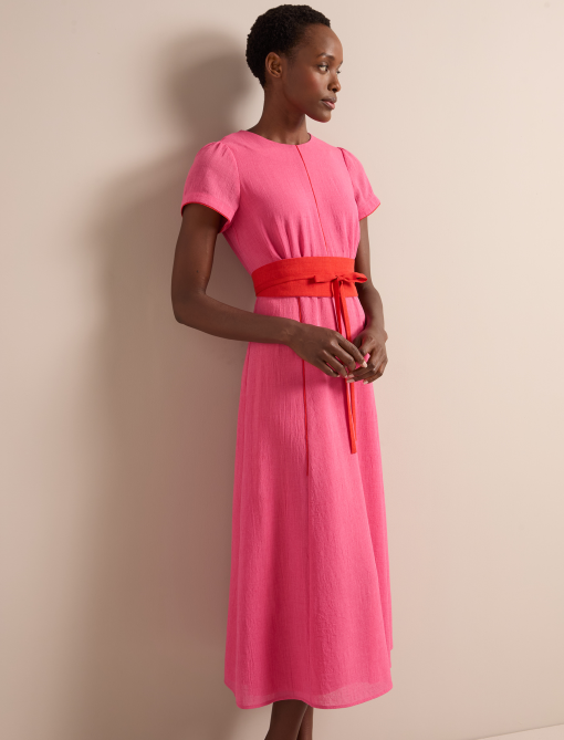 Rosie Techni Voile Maxi Dress - Hot Pink Crimson - 图片 9