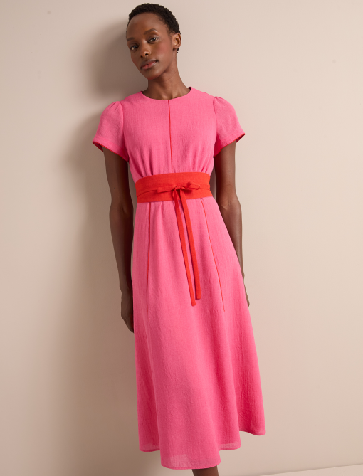 Rosie Techni Voile Maxi Dress - Hot Pink Crimson - 图片 6