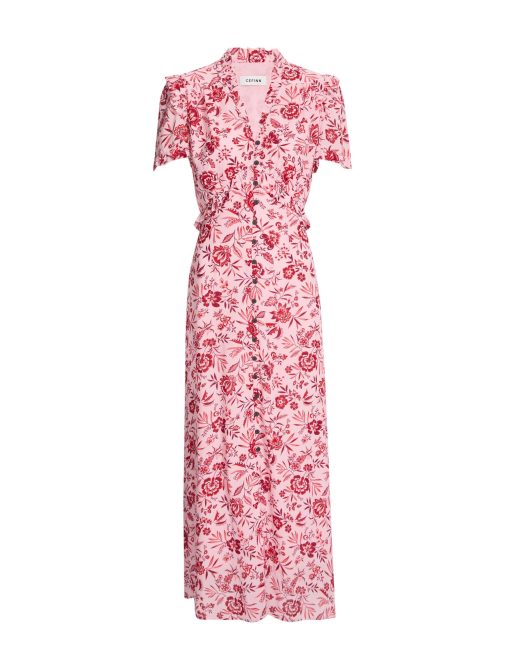 Liliana Cotton Blend Maxi Dress - Pink Palm Floral Print - 图片 9