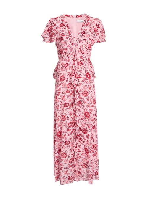 Vivienne Cotton Blend Maxi Dress - Pink Palm Floral Print - 图片 7